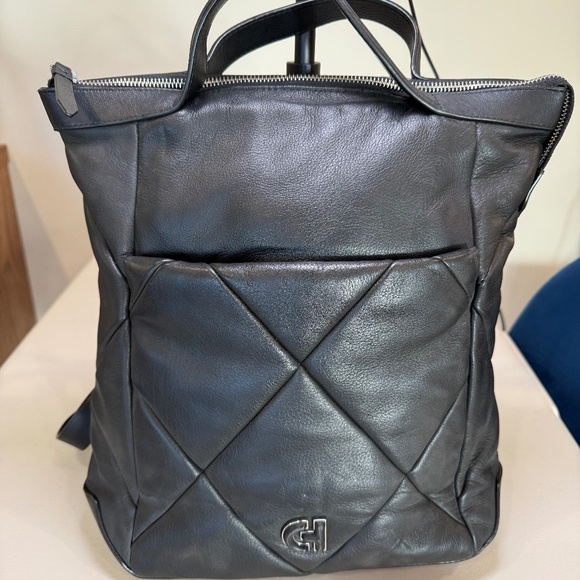 Cole Haan Grand Ambition Convertible Puff Backpack Black - Picture 1 of 14